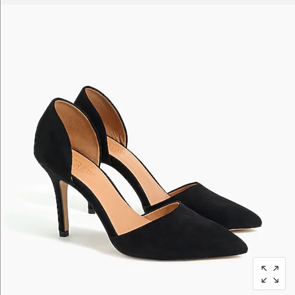 J. Crew Black Suede d'Orsay pumps